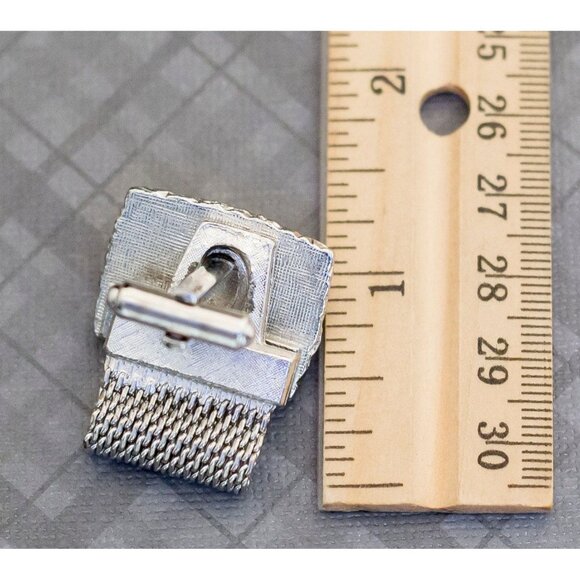 Vintage Gothic Silver Tone Cuff Links G20 - Picture 3 of 3